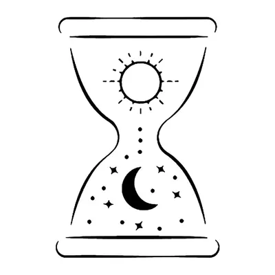 Ampulheta com sol e lua