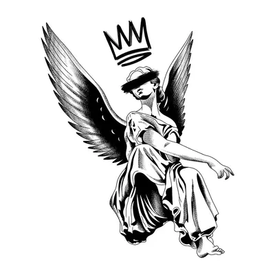 Anjo coroado de olhos vendados