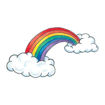 Arco-íris com nuvens