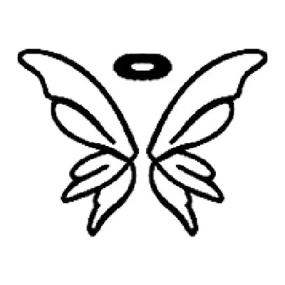 Asinhas de anjo com auréola