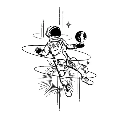 Astronauta flutuando — Modelo 1