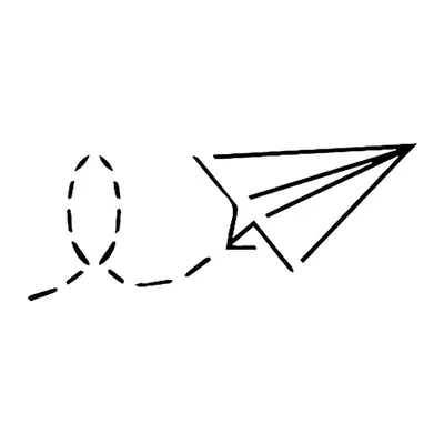 Avião de papel com trilha