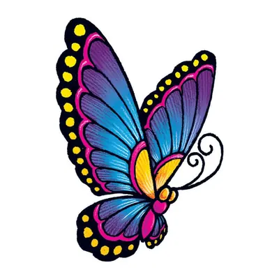 Borboleta azul vintage