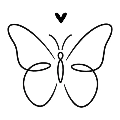 Borboleta com coração