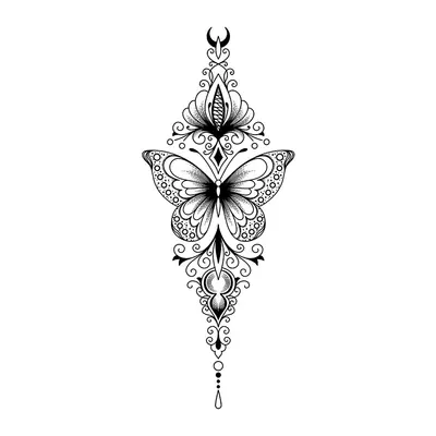 Borboleta ornamental vertical