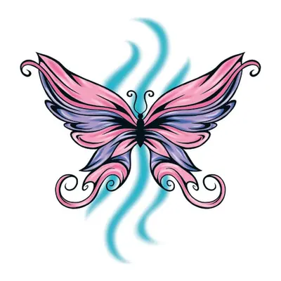 Borboleta rosa e roxa