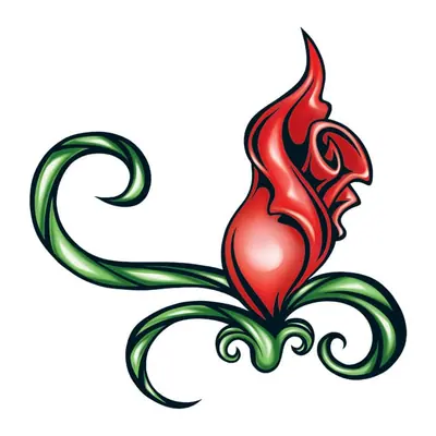 Botão de rosa vermelho