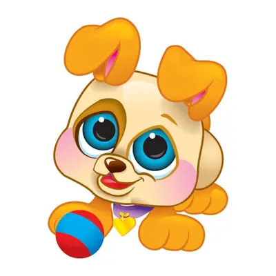 Cachorrinho fofo com bola