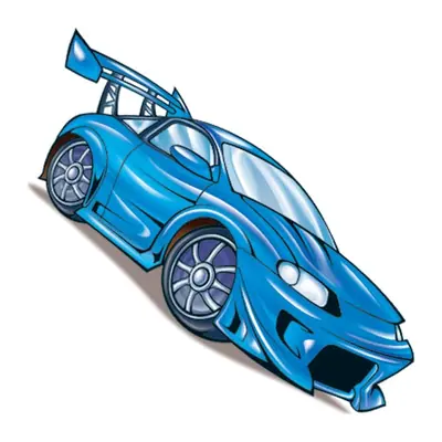 Carro de corrida azul