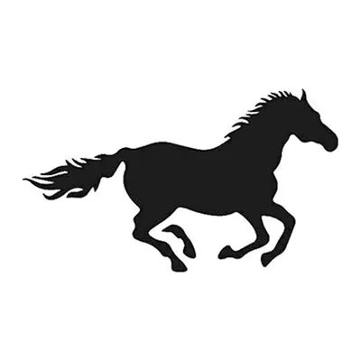 Cavalo galopando preto