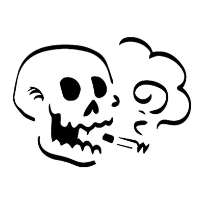 Caveira fumando