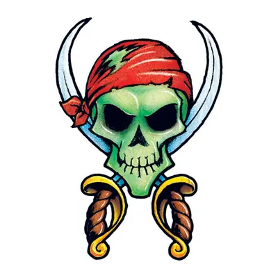 Caveira pirata verde