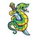 Cobra verde com adaga