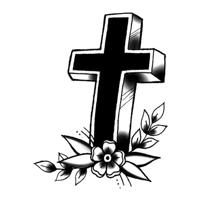 Cruz com flores