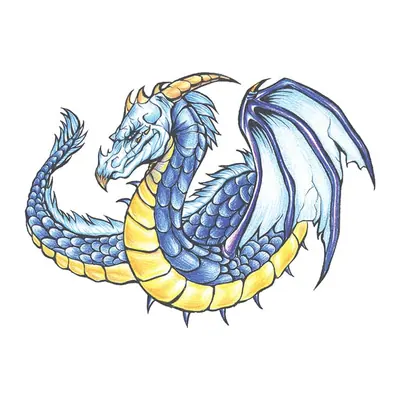 Dragão azul tradicional