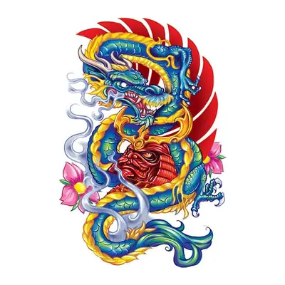 Dragão chinês colorido