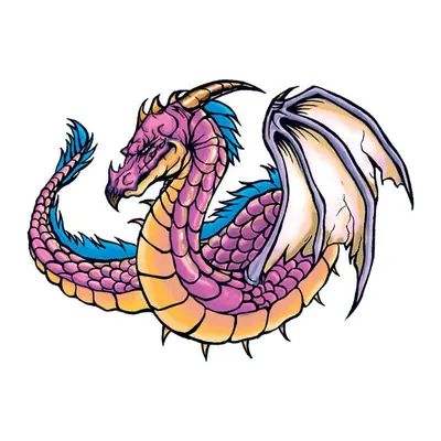 Dragão roxo alado