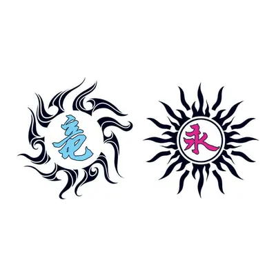 Dragão tribal e sol