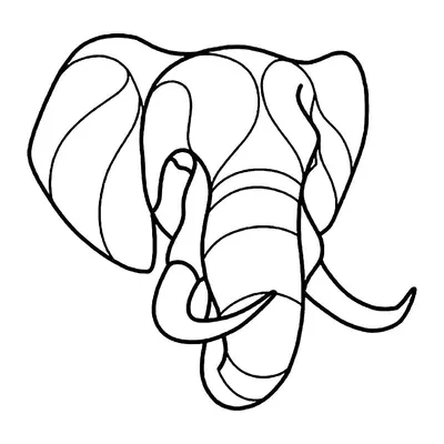Elefante geométrico — Modelo 1