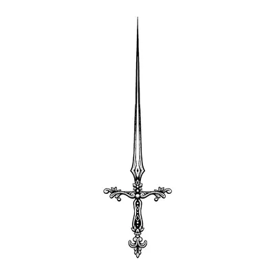 Espada fina com cruz
