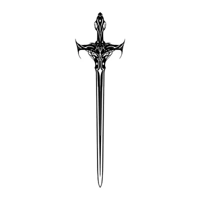 Espada ornamentada vertical