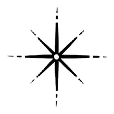 Estrela fina de oito pontas