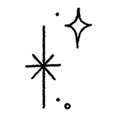 Estrelas brilhantes pequenas