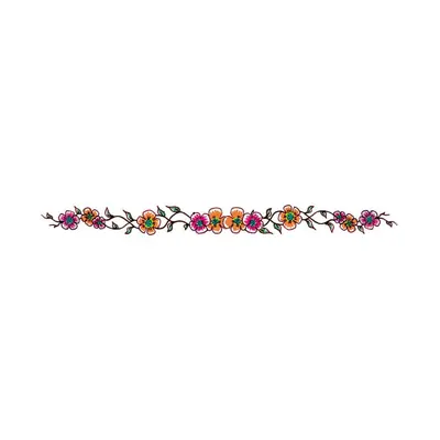 Faixa fina de flores