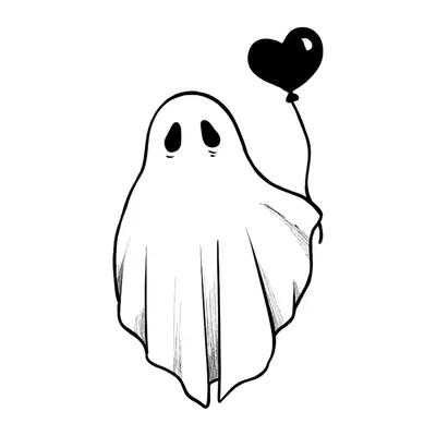 Fantasma com balão de coração