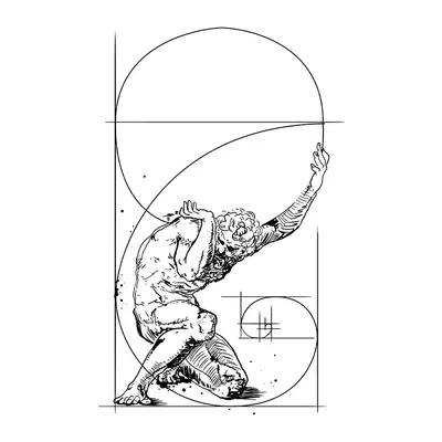 Figura masculina com proporção áurea