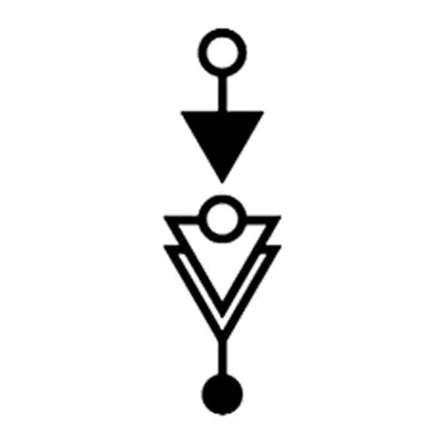 Flecha geométrica com triângulos