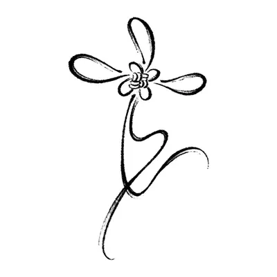 Flor em linha contínua