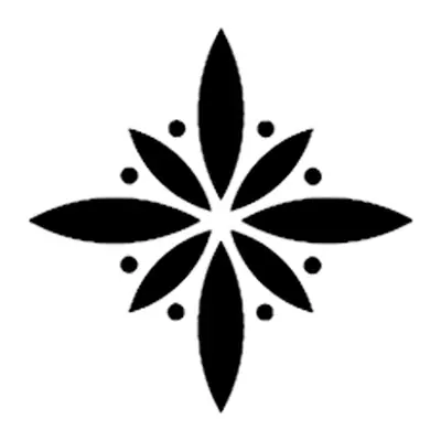 Flor geométrica de quatro pétalas