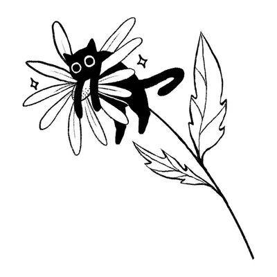 Gato na flor