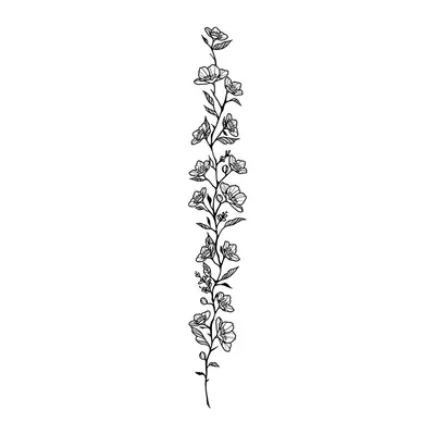 Haste longa de flores
