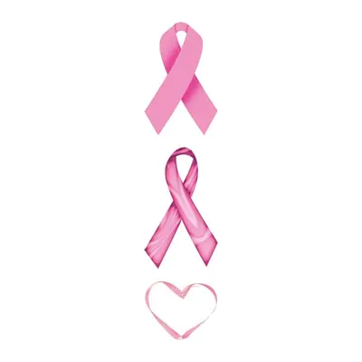 Laços rosa e coração