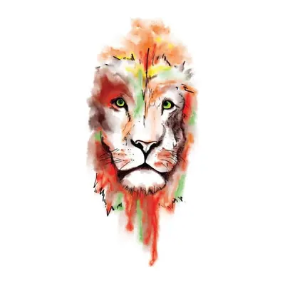 Leão em aquarela