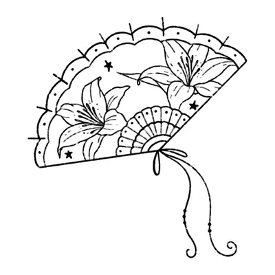 Leque com flores