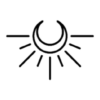 Lua com raios de sol