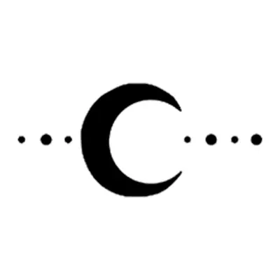 Lua crescente com pontos — Modelo 1