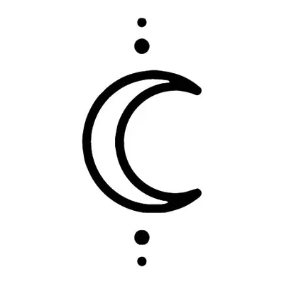Lua crescente com pontos — Modelo 2