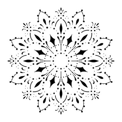 Mandala delicada de pontos