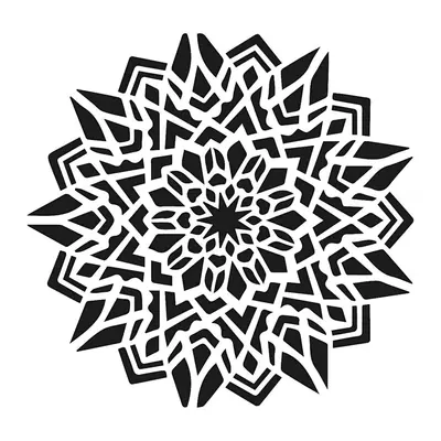 Mandala geométrica preta
