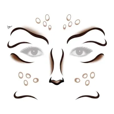 Maquiagem facial de cervo