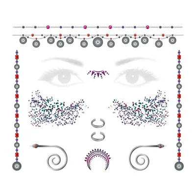 Maquiagem facial de joias
