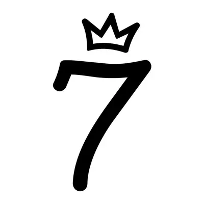 Número 7 com coroa