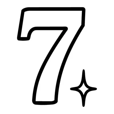 Número 7 com estrela