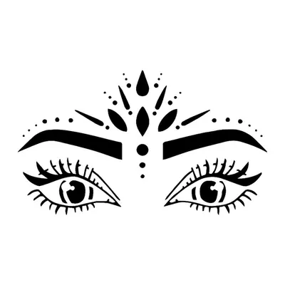 Olhos com ornamento facial