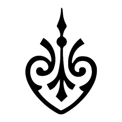 Ornamento de coração e lis