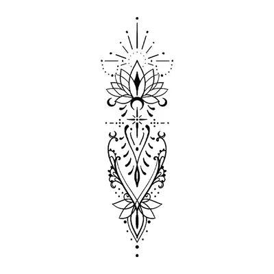 Ornamento de lótus alongado